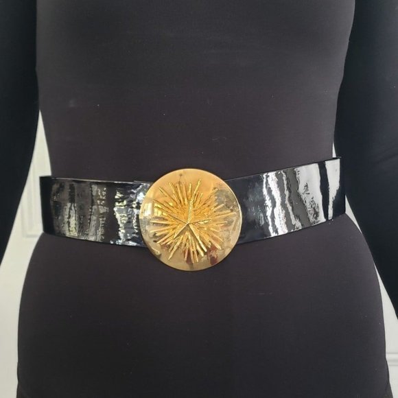 80s Black Belt with Star Buckle‎ - Picture 1 of 4